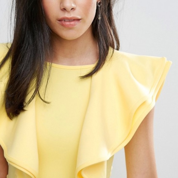 Scuba Maxi Dress With Ruffle - Picture 3 of 3